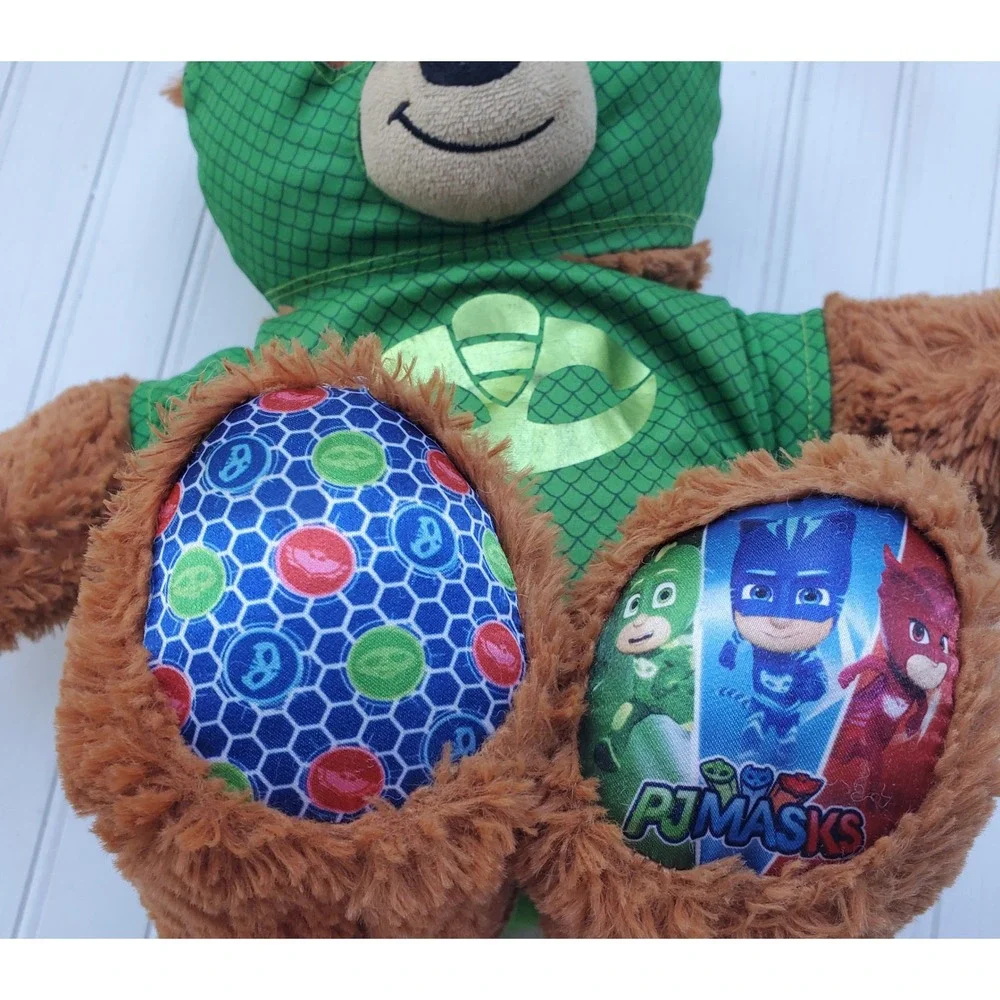 Build-A-Bear PJ Masks Gekko Teddy Bear Plush Brown Green‎ Superhero Costume
